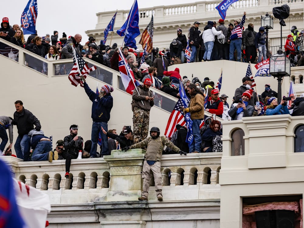 Pro-Trump supporters storm the U.S. Capitol following a rally with President Donald Trump on Wednesday, Jan. 6, 2021, in Washington, D.C. 