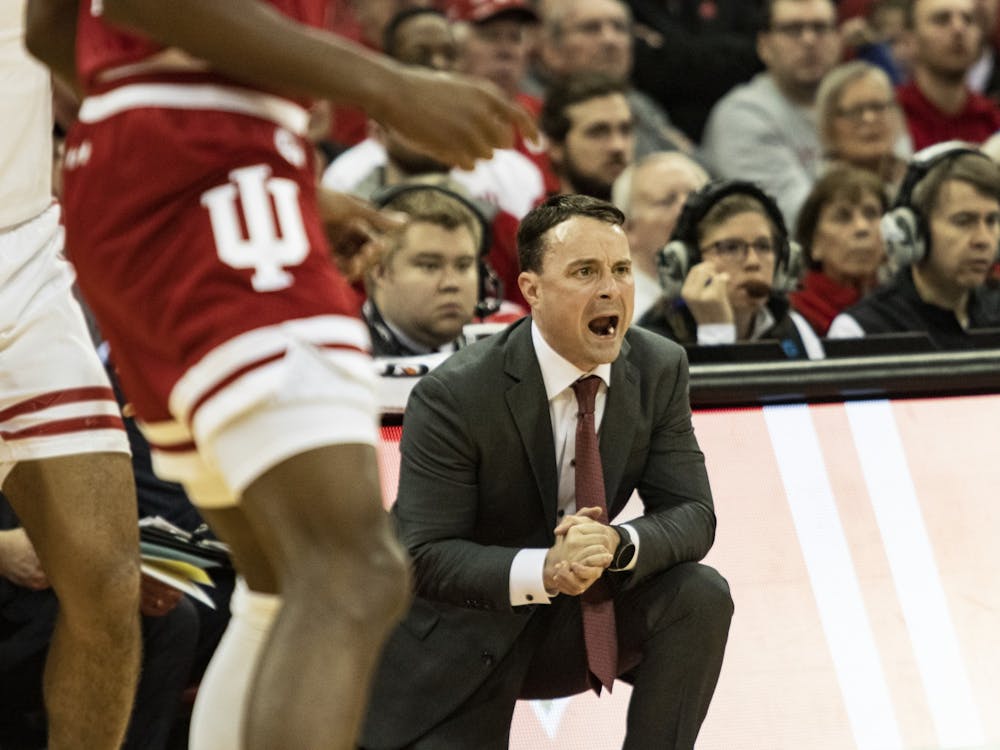 Archie Miller yells Dec. 7, 2019, in Kohl Center at Madison, Wisconsin. Miller was fired Monday after four seasons as IU men&#x27;s basketball&#x27;s head coach. 