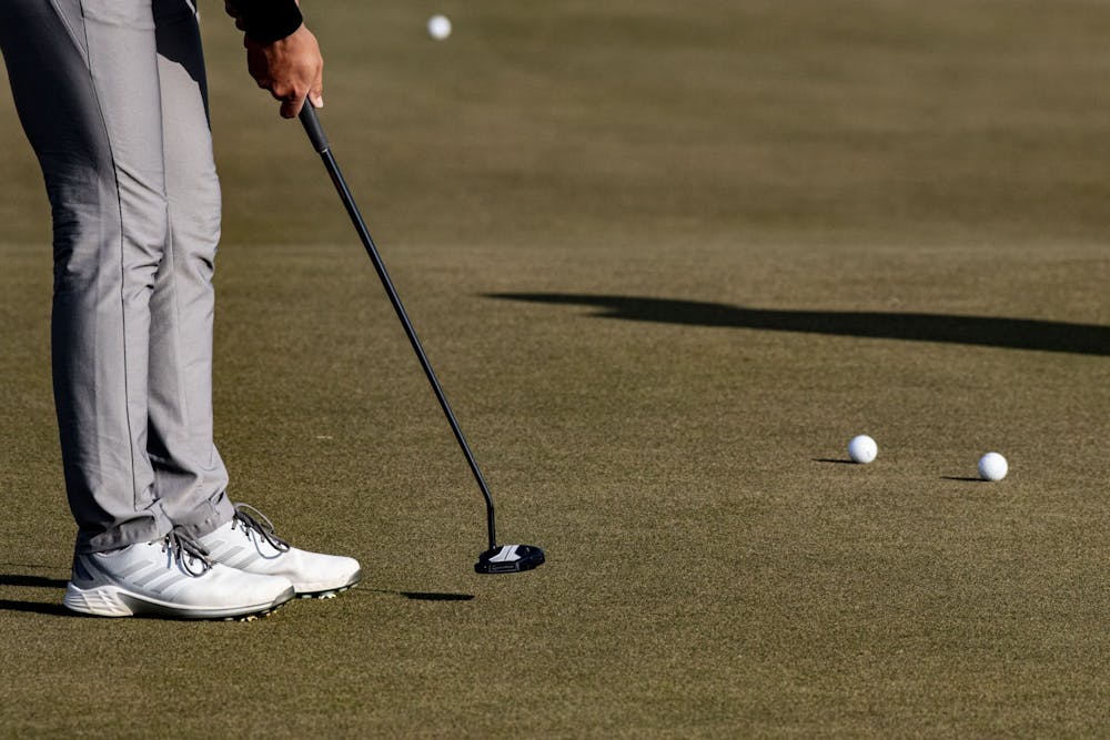<p>A golf ball is putted across the green during the Hoosier Collegiate Invitational on April 4 at the Pfau Course. The IU men&#x27;s golf team qualified for the NCAA Tournament on Wednesday, and will compete May 17-19 at the Tallahassee Regional played at Seminole Legacy Golf Club in Tallahassee, Florida.</p>