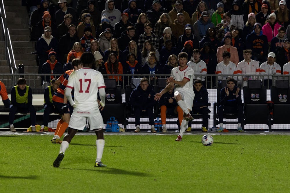 <p>Former Indiana&#x27;s men&#x27;s soccer players Daniel Munie and Herbert Endeley play during the National Championship match against Syracuse University on Dec. 12, 2022. Munie, Endeley and Ryan Wittenbrink were all selected in the 2023 MLS SuperDraft on Wednesday.﻿</p>