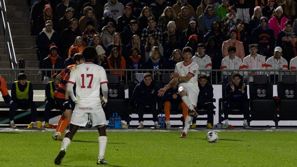 Former Indiana&#x27;s men&#x27;s soccer players Daniel Munie and Herbert Endeley play during the National Championship match against Syracuse University on Dec. 12, 2022. Munie, Endeley and Ryan Wittenbrink were all selected in the 2023 MLS SuperDraft on Wednesday.﻿