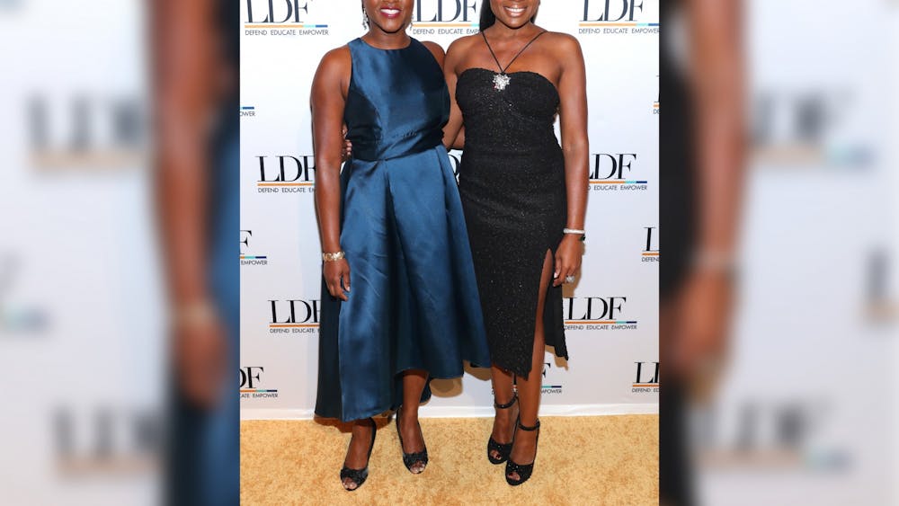 Janai Nelson and Midwin Charles attend the NAACP Legal Defense Fund&#x27;s 33rd National Equal Justice Awards Dinner on Nov. 7, 2019, in New York City. Nelson will serve as the next president for the NAACP Legal Defense and Education Fund.