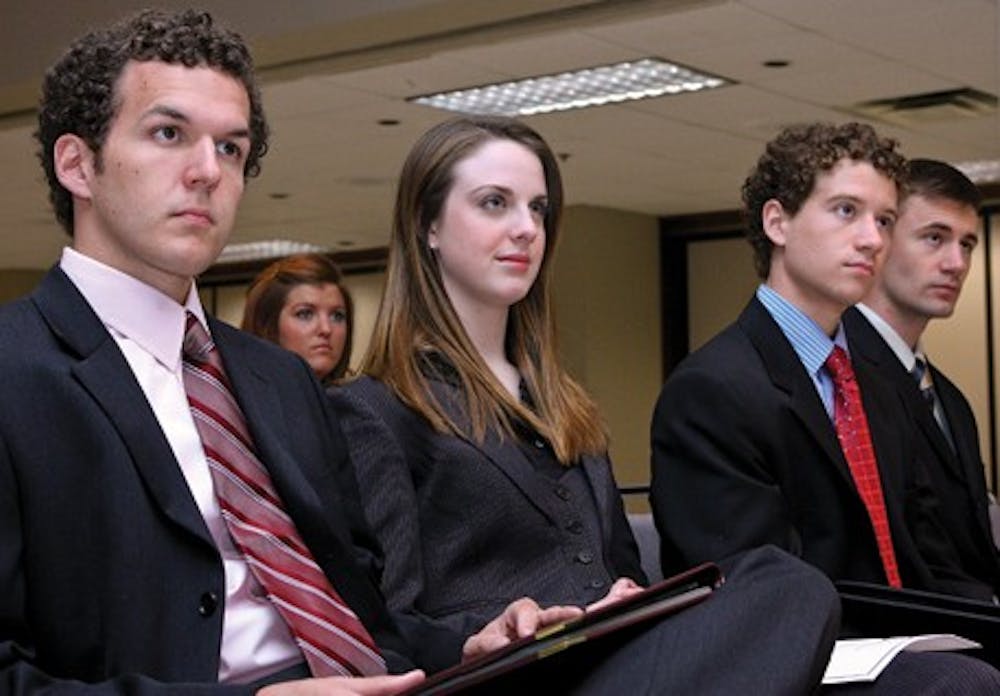 Members of the Big Red ticket wait to be sworn in Monday, April 29th in the Indiana Memorial Union.