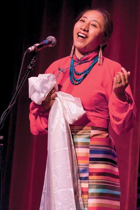 IDS FILE PHOTODawa Lhamo sings Khata "White Scarf," a Tibetan song and dance, during the Silk Road Bayram Festival June 15, 2007 at the Buskirk-Chumley Theatre. 