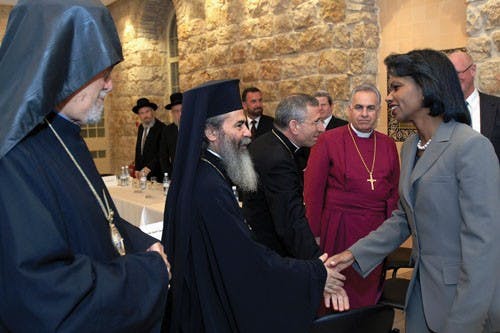 MIDEAST ISRAEL PALESTINIANS RICE