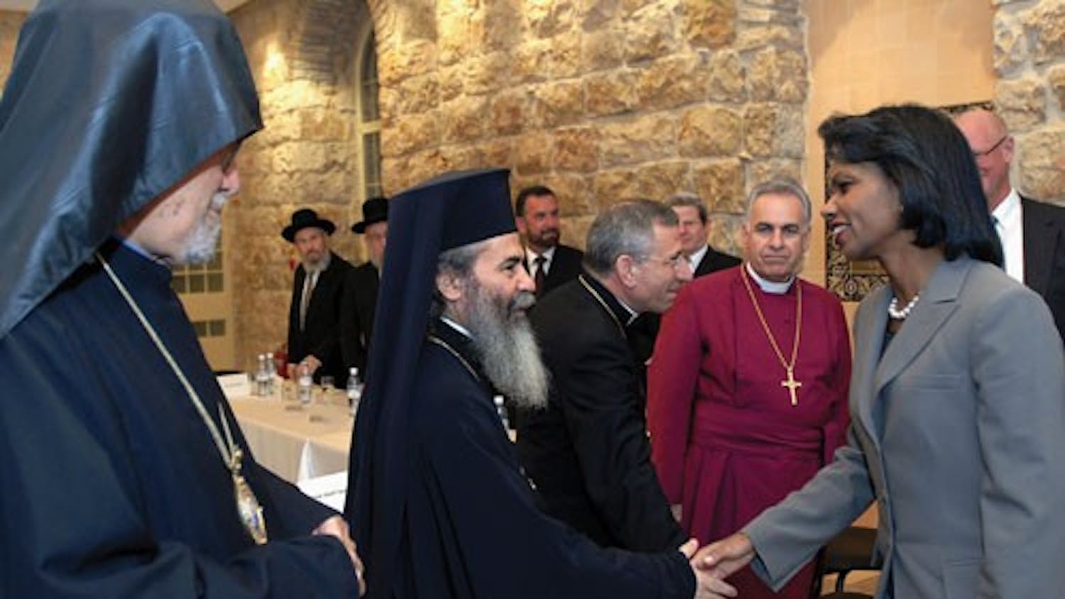 MIDEAST ISRAEL PALESTINIANS RICE