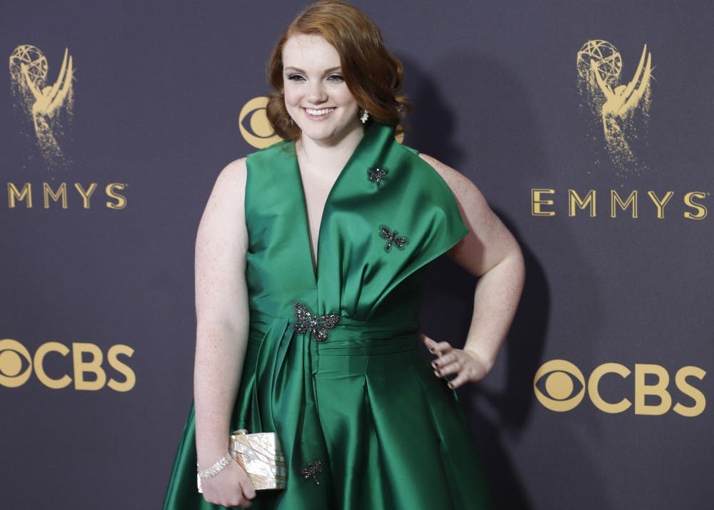Shannon Purser arrives at the 69th Primetime Emmy Awards at the Microsoft Theater in Los Angeles on Sept. 17, 2017. Purser stars in the Netflix original movie, "Sierra Burgess is a Loser."