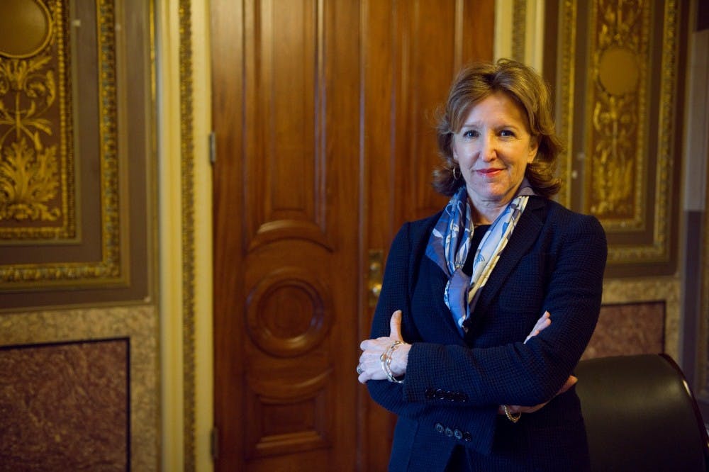 <p>Sen. Kay Hagan, D-N.C. at the U.S. Capitol on​ Jan. 14, 2014, in Washington, D.C.</p>