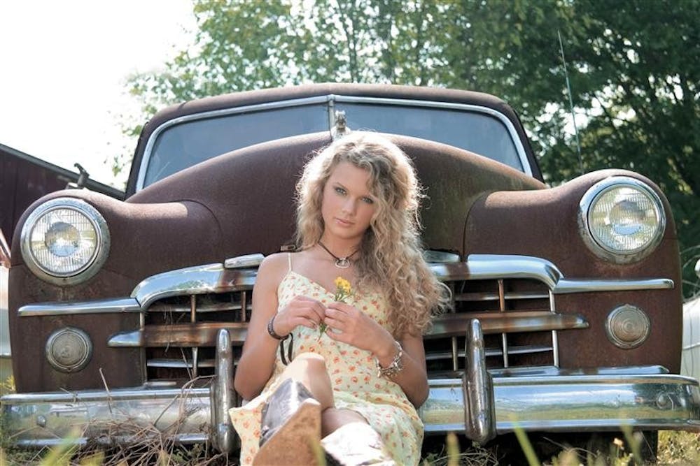 Taylor Swift is so fearless she sits in front of cars. 