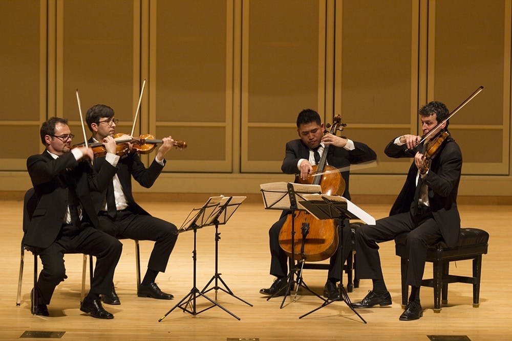 The Euclid Quartet performs Edvard Grieg's String Quartet in G Minor, Op. 27 at Auer Concert Hall on Thursday.    