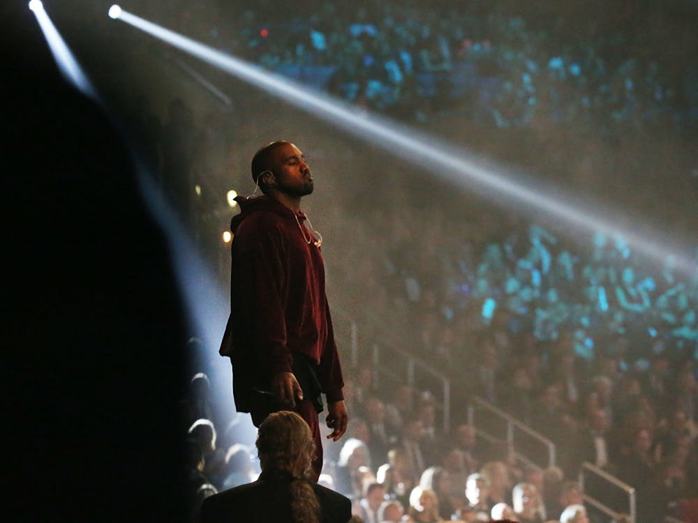 Kanye West performs at the 57th Annual Grammy Awards Feb. 8, 2015 at the Staples Center in Los Angeles.