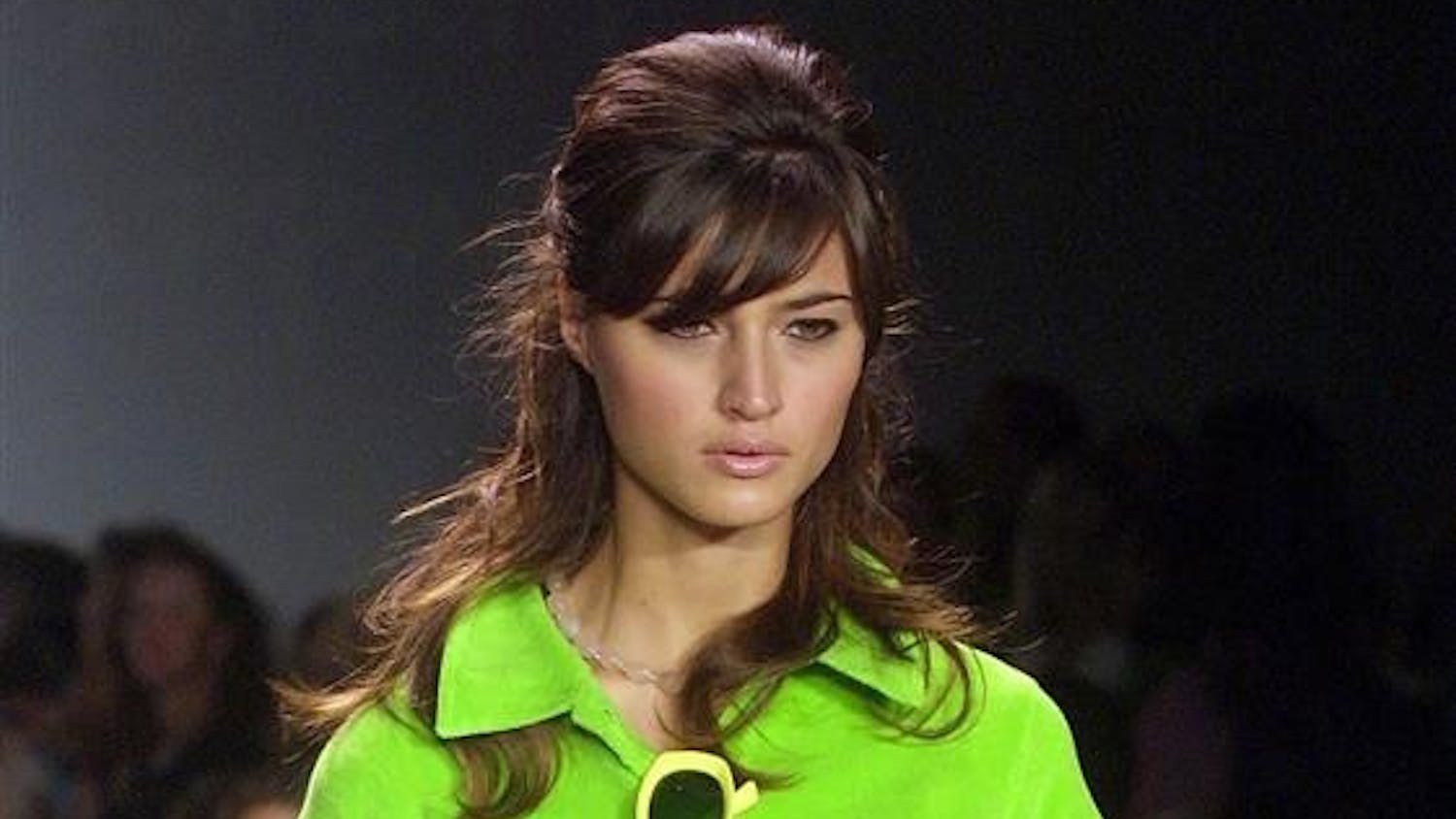 A model walks the runway in Lilly Pulitzer.