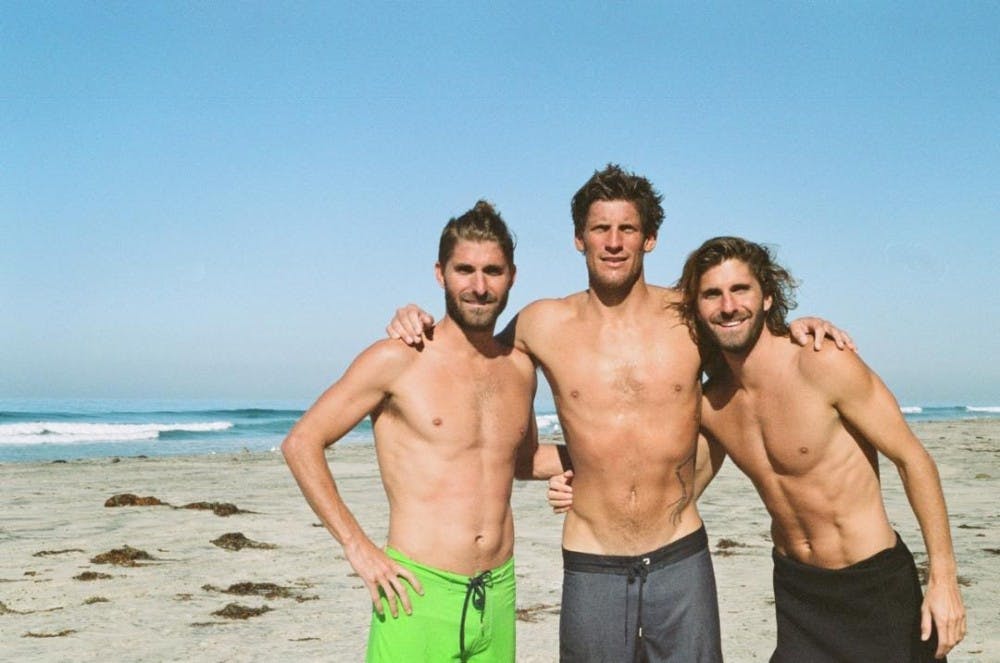 From left to right Sean Jefferson, Charlie Keating and John Jefferson pose for a photo during an Oct. 2014&nbsp;trip to Blacks Beach in San Diego, California.&nbsp;