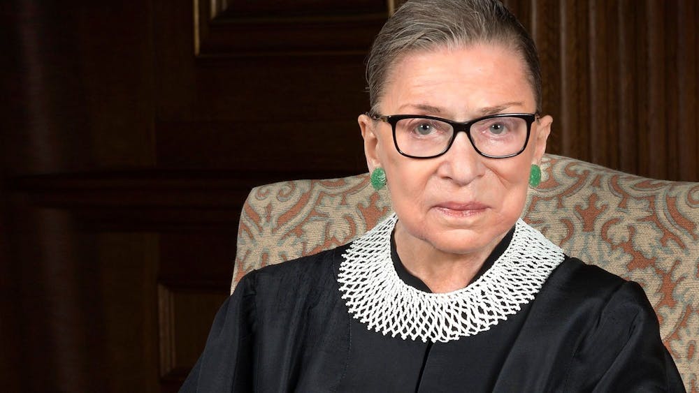Supreme Court Justice Ruth Bader Ginsberg poses for a photo.