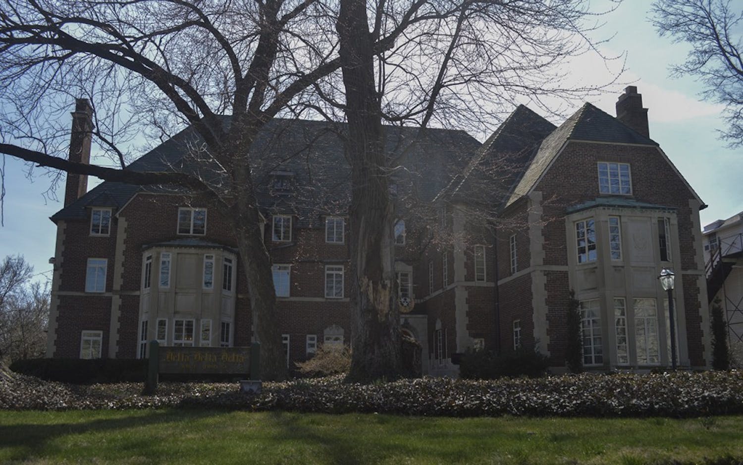 The Delta Delta Delta house sits on Third Street. The&nbsp;IU Delta Omicron chapter of Delta Delta Delta was revoked Saturday after the groups's national organization said the IU members' activities clashed with Tri Delt's high standards and purpose.