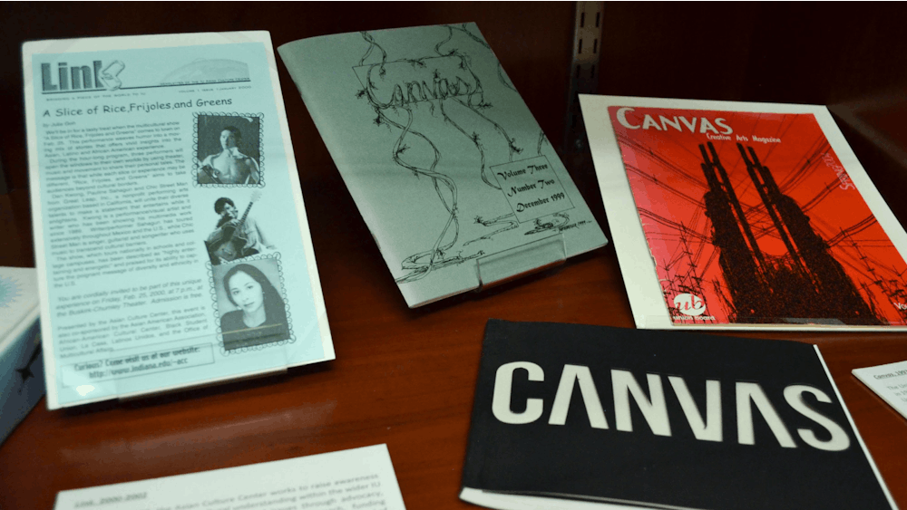 Featured publications in the “Two Centuries of Student Voices” exhibit are seen displayed behind glass in the University Archives. The exhibit is free and open to the public from 8 a.m. to 5 p.m. Monday to Friday.