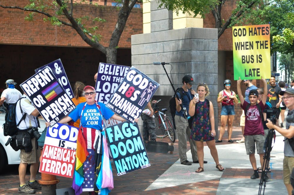 Westboro Baptist Church protest at DNC