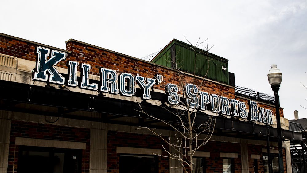 Kilroy’s Sports Bar stands without its lights on March 9 on Walnut Street. 