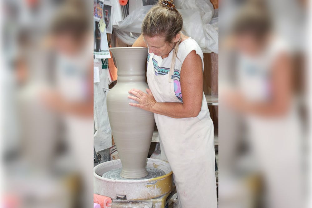 <p>An artist works on a clay pot. The Local Clay Potters’ Guild has opted to turn its 23rd annual showcase and sale into a virtual pottery show.﻿</p>