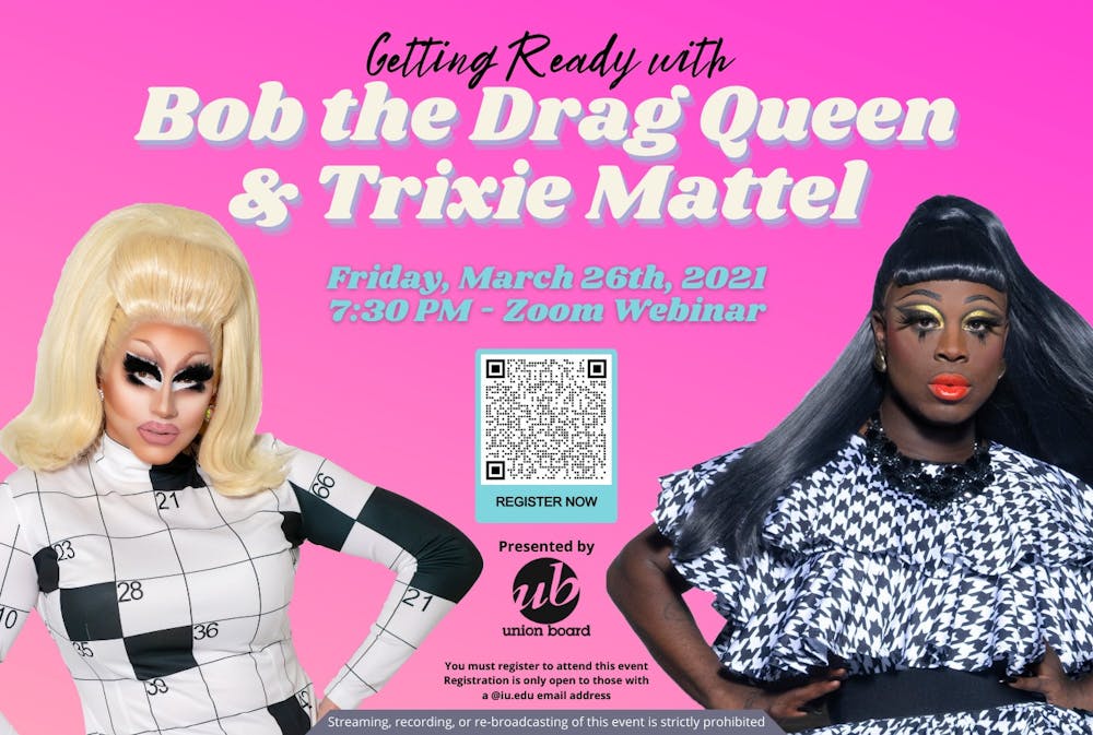 <p> Trixie Matter和Bob The Drag Queen将在下午7:30提出准备的建议。星期五在IU联合板呈现的缩放网络研讨会期间。</ p>