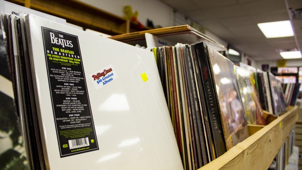 The Beatles' record also known as "The White Album" is sold at Tracks, located on Kirkwood Avenue. The album will celebrate its 50th anniversary Nov. 22.