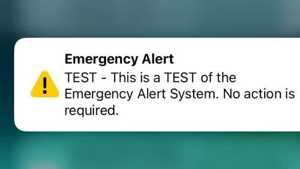An example of a notification of a test emergency alert message is shown April 20, 2023. The Federal Emergency Management Agency said it will conduct a nationwide test of the Emergency Alert System and Wireless Emergency Alerts starting at 2:20 p.m. Oct. 4, 2023. 