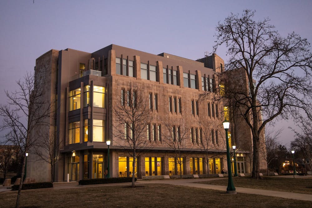 <p>The Jacobs School of Music East Studio Building is seen March 1, 2022, on the corner of Third Street and Eagleson Avenue. Over a month since the Indiana Daily Student released an investigation into how the university handled a sexual misconduct case, neither the music school or IU have released a public statement about the situation.</p>