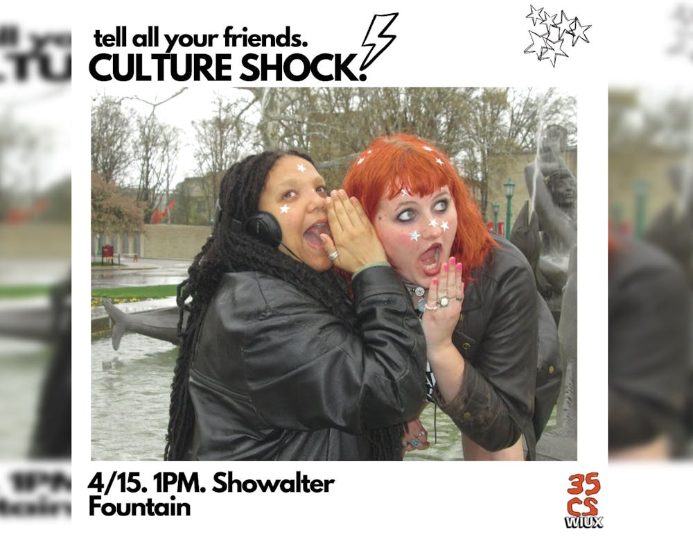 <p>The poster for Culture Shock is shown. WIUX is organizing a Culture Shock festival April 15, 2023, at the Showalter Fountain.</p>
