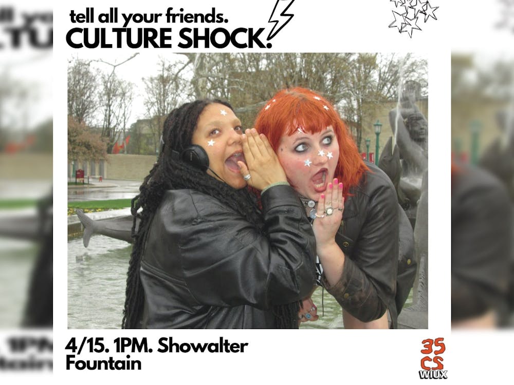The poster for Culture Shock is shown. WIUX is organizing a Culture Shock festival April 15, 2023, at the Showalter Fountain.
