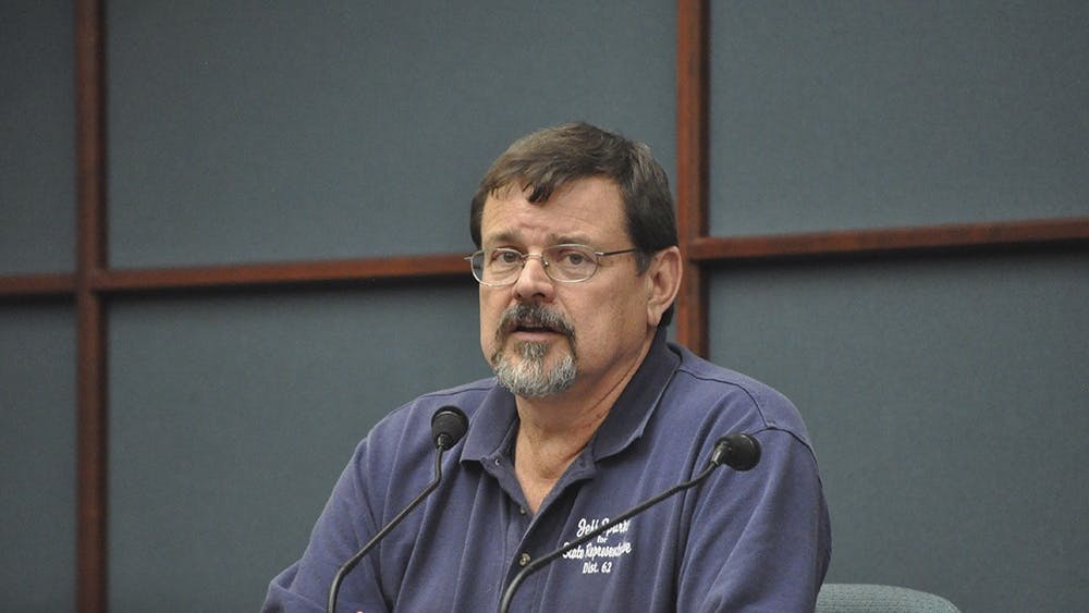 Sparks and two other candidates spoke at a forum hosted by the Indiana Coalition for Public Education for any local legislative candidates Monday, Oct. 20 in the Bloomington City Hall Council Chambers.