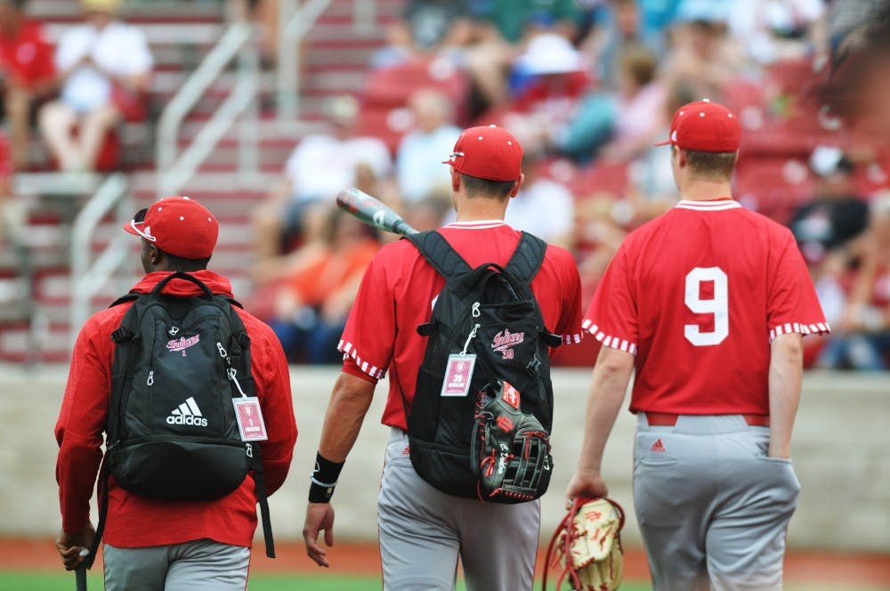 The Hoosiers arrive at Bart Kaufman Field for their Big Ten Tournament game against Minnesota on May 26, 2017. IU lost to Kentucky in the NCAA Regional on Sunday, eliminating them from the NCAA tournament and ending their 2017 season.