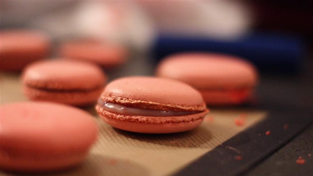 I took a macaron-making class when I studied abroad in Paris. Macarons are one of the hardest baked goods to make, as everything has to be mixed together at specific temperatures to achieve a light, crunchy exterior and chewy interior.