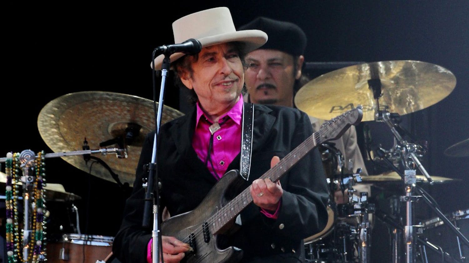 Bob Dylan performs in 2010 in London. Dylan won a Nobel Prize in Literature in 2016.