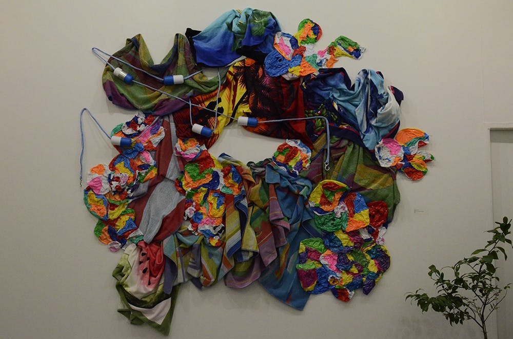 MFA Madeline Winter's project Day Trip is displayed in the Fuller Projects room in the McCalla School building. 