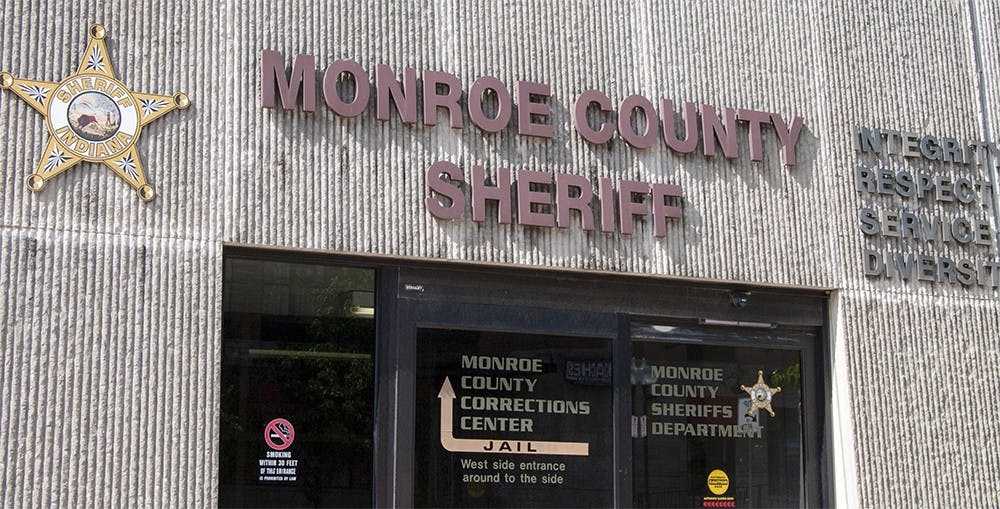 The outside environment of the Monroe County Sheriff Office, Indiana, on Tuseday afternoon.