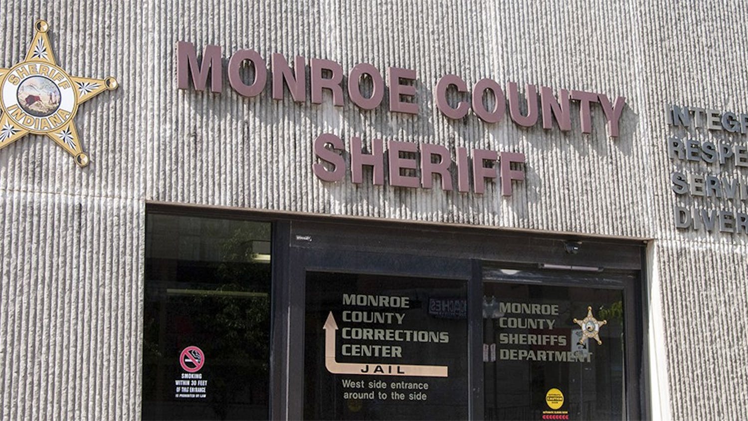 The outside environment of the Monroe County Sheriff Office, Indiana, on Tuseday afternoon.
