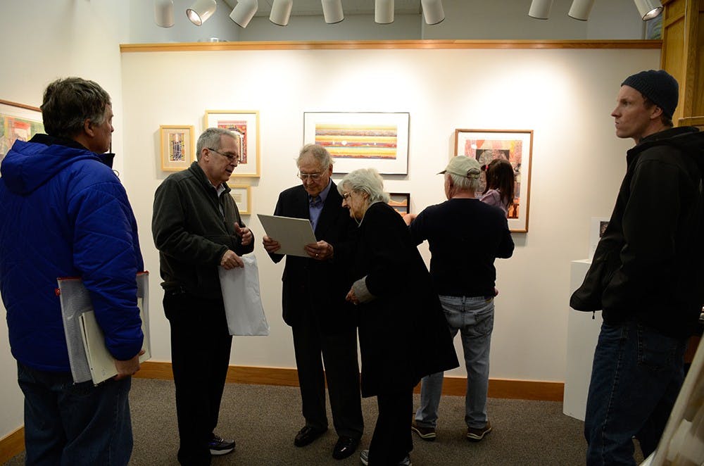 The By Hand Gallery hosts an opening reception for their new show “Rudy Pozzatti” on Friday. The show highlights new work from fine-art printmaker Rudy Pozzatti. By Hand Gallery is one of nine downtown galleries who are participanting in this year's Bloomington Gallery Walk.