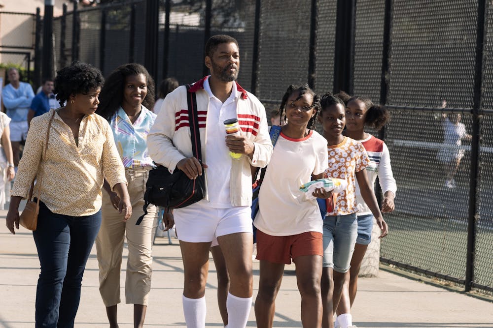 <p>Will Smith stars as Venus and Serena Williams&#x27; father Richard Williams in &quot;King Richard.&quot; The TV show is available Nov. 19 on HBO Max.</p>