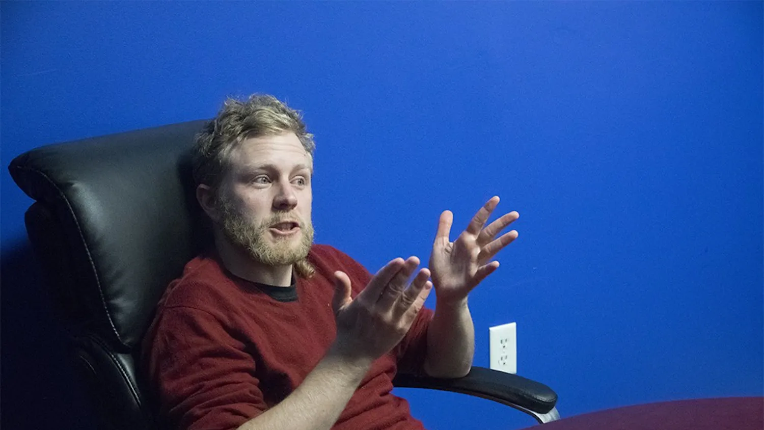 Chris Waggoner introduces his business of the Bloomington Data Collective on Wednesday evening at Cowork. BDHC offers talk in IT frequently and free programing tutorial every Wednesday from 6pm to 7pm.
