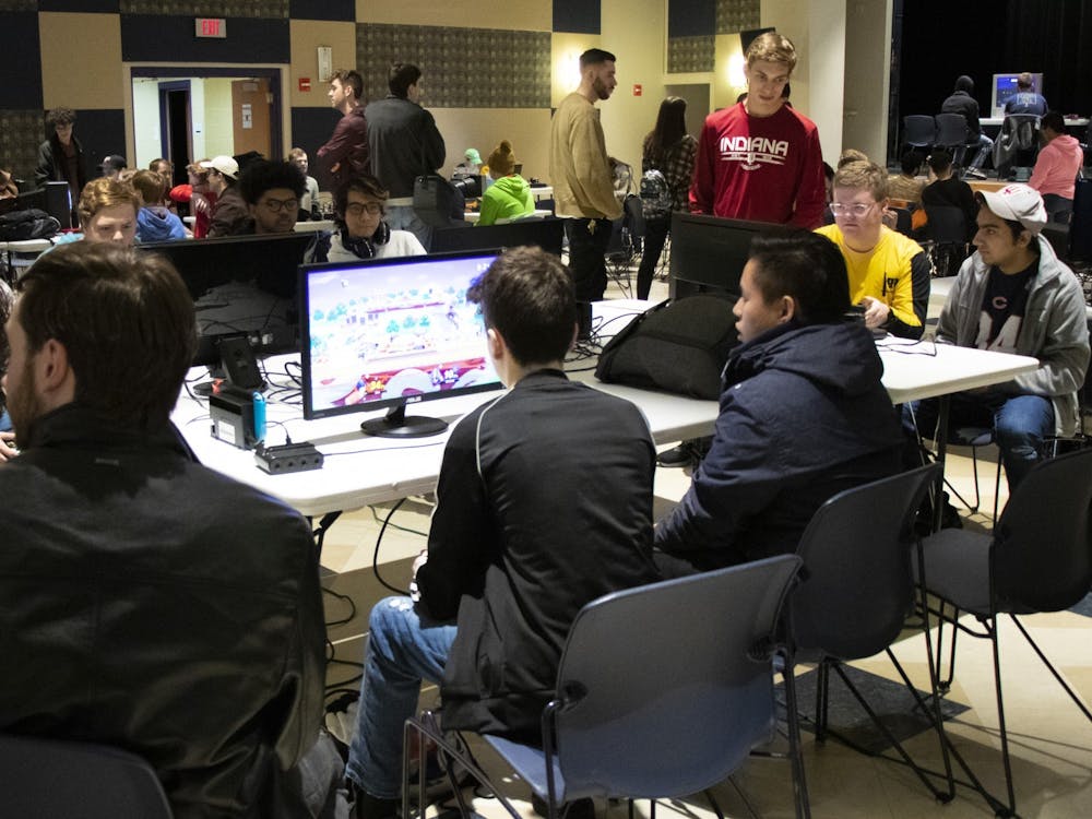 Players compete in a Super Smash Bros. tournament Jan. 18 at Willkie Quad. Bloomington&#x27;s premier Super Smash Bros. tournament series, Full Bloom, has been canceled by organizers because of COVID-19 concerns, according to a Wednesday release from Smash At IUB.