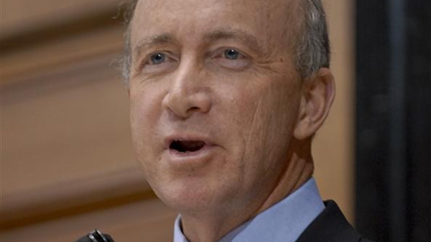 Indiana Governer Mitch Daniels gives his State of the State speech in the Indiana House Chambers Tuesday evening in Indianpolis. During his speech, Daniels stated there would be no tax increase for the 2009 year.