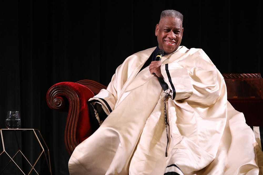 <p>André Leon Talley speaks during &quot;The Gospel According to Andre&quot; Q&amp;A during the 21st SCAD Savannah Film Festival on Nov. 2, 2018, in Savannah, Georgia. </p>