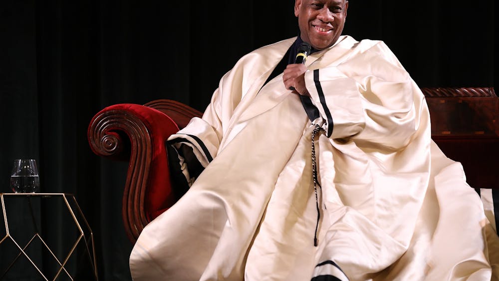 André Leon Talley speaks during &quot;The Gospel According to Andre&quot; Q&amp;A during the 21st SCAD Savannah Film Festival on Nov. 2, 2018, in Savannah, Georgia. 