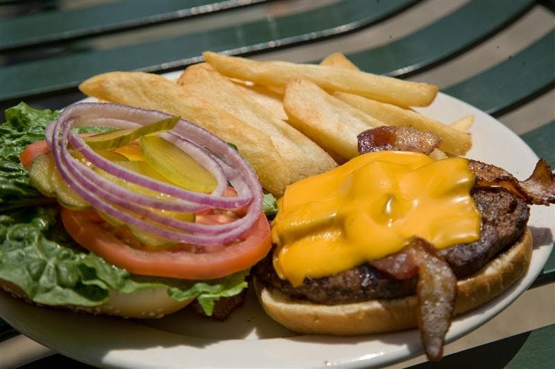 If you're looking for a great burger, try Opie Taylor's at 110 N. Walnut St.