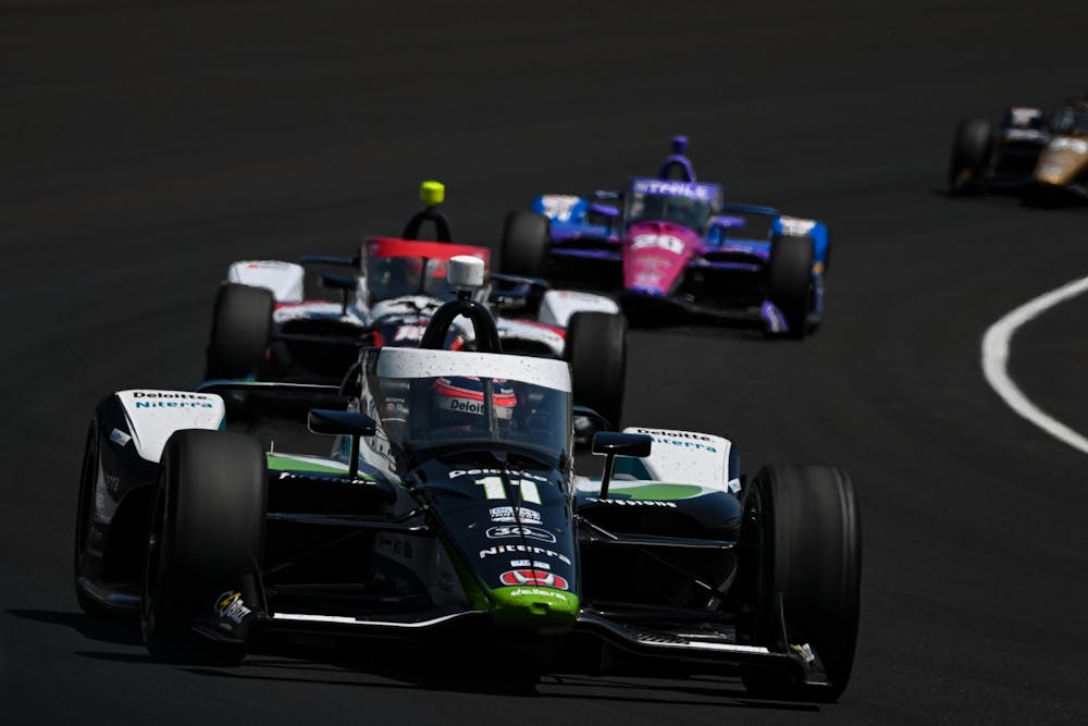 <p>Chip Ganassi Racing&#x27;s Takuma Sato at Indianapolis Motor Speedway for Carb Day practice, May 26. Friday&#x27;s practice marked the final time cars were on track before Sunday&#x27;s Indianapolis 500. </p>