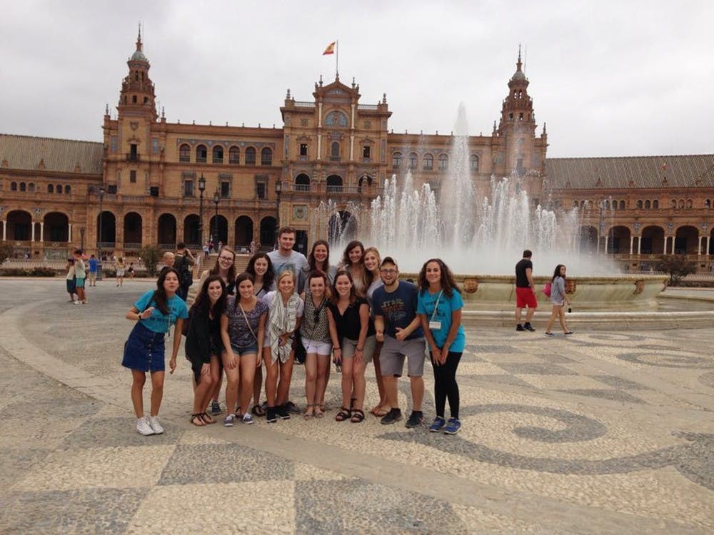 Students from the CIEE Communication, New Media, and Journalism program pose for a group picture during their first week in Seville at the Plaza de España. Now in their final week, the students take time to reflect on what they have learned and how they have grown from their semester abroad.