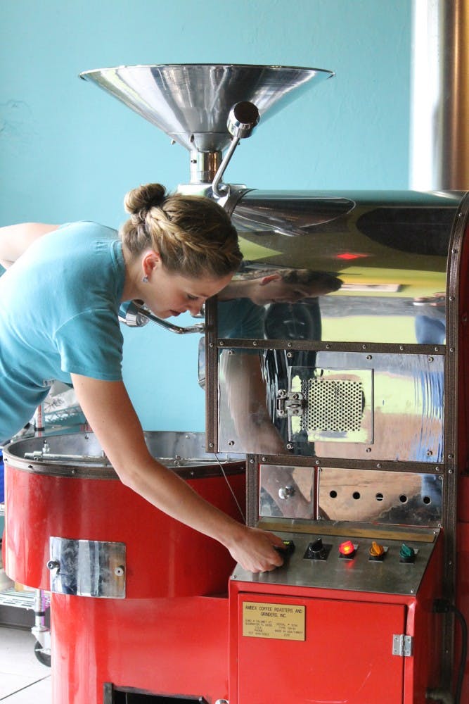 Roxy is Laura's coffee roaster, formerly named "Roxanne", because to roast coffee inside Roxy, you need to "turn on the red light."