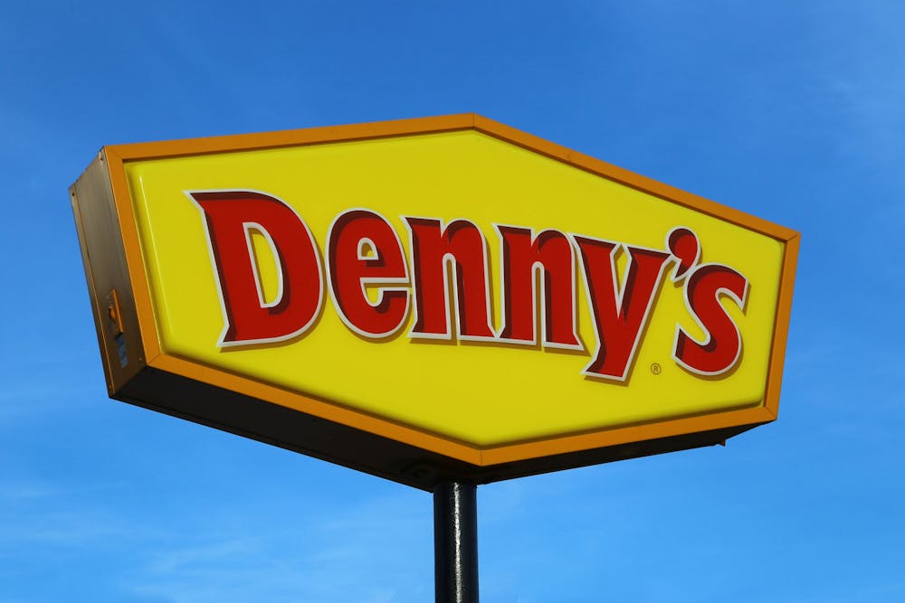 <p>Denny&#x27;s restaurant signage is shown. The Denny’s located at 2160 N. Walnut St. permanently closed Jan. 23, 2023.   </p>