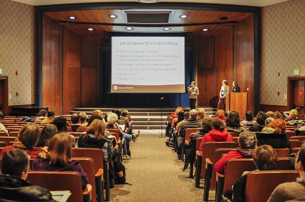 IMU Whittenberger Auditorium holds a meeting on sexual misconduc