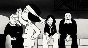 Marjane Satrapi rocks the Rambo headband in revolutionary Iran. Stallone would be proud.